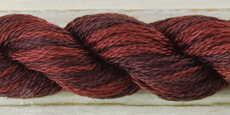 3212 Нитки ручного окрашивания OwlForest на основе DMC, пасма 8 метров Медвежье ушко