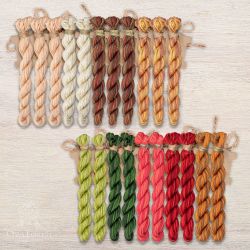 НМул-ПГ124-2282 Набор ниток OwlForest для схемы «Пряничный город» (ПНК) 28 каунт в 2 нити