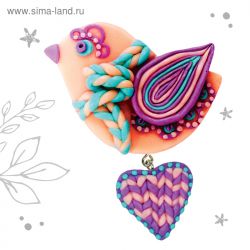 4162844 Брошь из полимерной глины своими руками "Маленькая птичка" Школа талантов