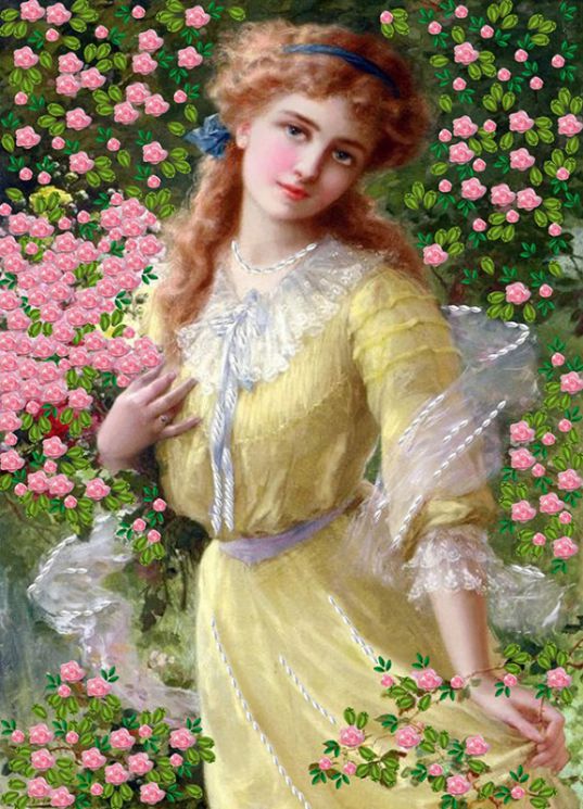 НЛ3-033 Набор для вышивания лентами ТМ Наследие "Нежный взгляд"