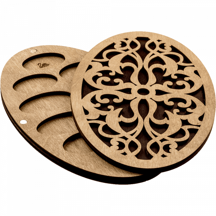 Органайзер для бисера с деревянной крышкой ВОЛШЕБНАЯ  СТРАНА FLZB-055 12*19.5см, 10 ячеек