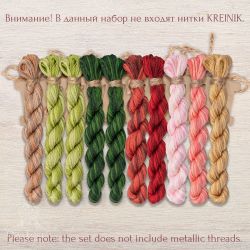 НМул-КР085-3283 Набор ниток OwlForest для схемы «Королева Роза» (DMC) 28 каунт в 3 нити