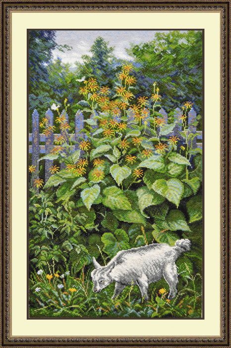 Набор для вышивания крестом ОВЕН "Козленок" 767