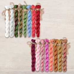 НМул-КР200-2322 Набор ниток OwlForest для схемы «Комнатные растения» (ПНК) 28, 32, 36, 40 каунт в 2 нити