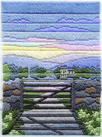 Набор для вышивания в технике лонгстич DERWENTWATER DESIGNS "Весенний вечер" 14MLS13