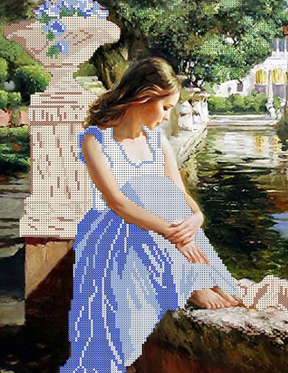 КБ-012 Схема для вышивания бисером ТМ Наследие "Уединение"