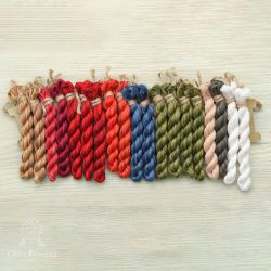 НМул-НС-2283 Набор ниток OwlForest для схемы «Новогодний семплер» (ПНК) 28 каунт в 3 нити