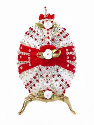 Набор для изготовления декоративного яйца ФИЛИГРИС "Клубника со сливками", 11 см, FS-005