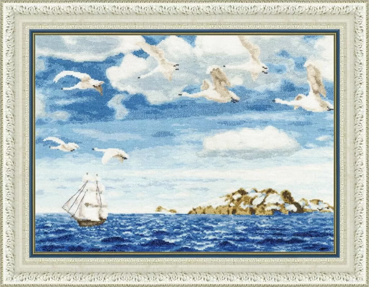 Набор для вышивания Золотое Руно "В голубом просторе. 1918 г." МК-042