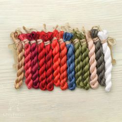 НМул-НС-2362 Набор ниток OwlForest для схемы «Новогодний семплер» (ПНК) 36 каунт в 2 нити, 40 каунт в 1 нить