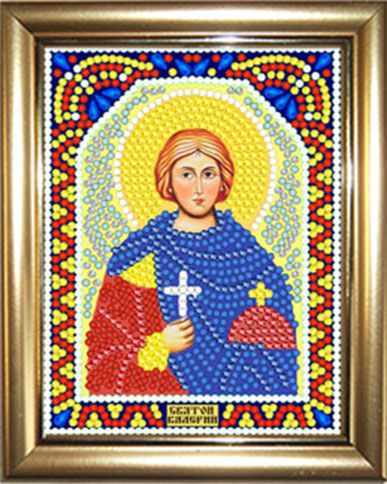 ИМРА5-050 Алмазная мозаика ТМ НАСЛЕДИЕ с рамкой "Святой Валерий"