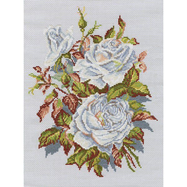 Набор для вышивания крестом РТО "Белые розы" M407