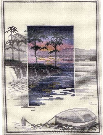 Набор для вышивания крестом Derwentwater Designs "Залив с соснами" TWL02