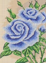 КБ-218 Схема для вышивания бисером ТМ Наследие "Синяя роза"