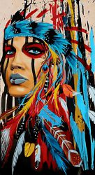 Ag 593 Алмазная мозаика Гранни "Женщина-вождь"