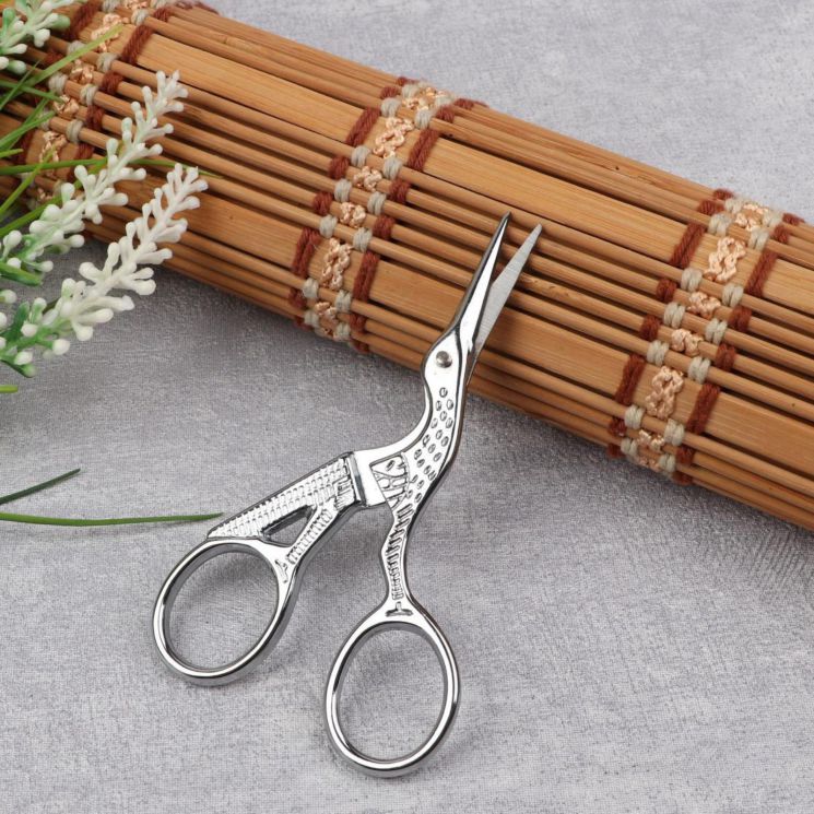 3763361 Ножницы для вышивания «Цапельки», 9 см, цвет серебряный