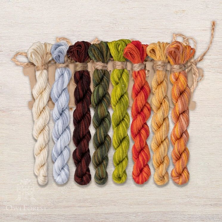 Набор ниток OwlForest для схемы «Маленький лесной народец. Мышки» (DMC) НМул-МЛНМ178-3322