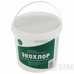 Средство дезинфицирующее 1кг ЭКОХЛОР, таблетки 300 шт., ш/к 40395