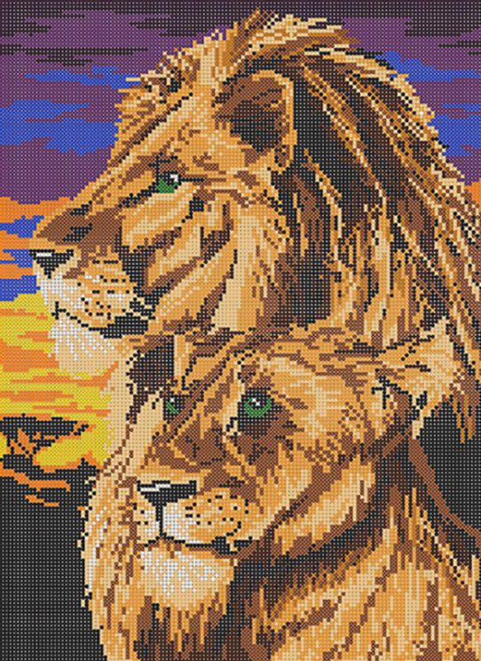 КБ-221 Схема для вышивания бисером ТМ Наследие "Львиное сердце"