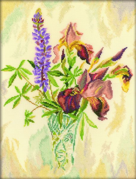 Набор для вышивания крестом РТО "Ирисы и люпины" М178