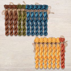 НМул-ИМР168-3283-5 Набор ниток OwlForest для схем «Индейские мотивы» (DMC) 5 цветов «Рыбы» 28 каунт в 3 нити